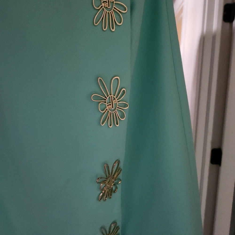 New The Wolf Gang Inka Mini Vest Dress In Aqua - Picture 6 of 9